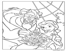 Çiçeği Veren Canavar Boyama Sayfası