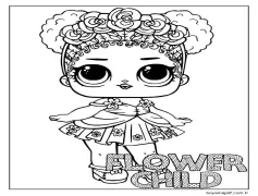 Çiçek Çocuk Lol Bebek Boyama Sayfası