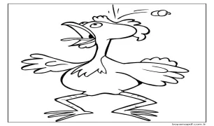 Çılgın Tavuk Boyama Sayfası