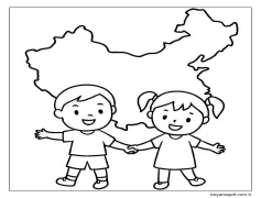 Çin çocuklar için Boyama Sayfası