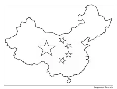 Çin çocuklar için kolay Boyama Sayfası