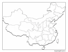 Çin çocuklar için temel Boyama Sayfası