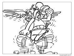 Çizgi Asteriks ve Oburiks Boyama Sayfası