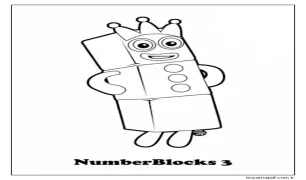Çizgi Numberblocks Boyama Sayfası