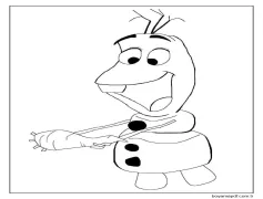 Çizgi Olaf Boyama Sayfası