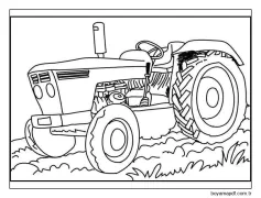 Çizim Traktörü Boyama Sayfası