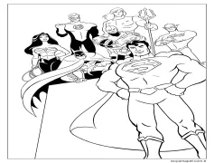 Çizim Yazdır Adalet Birliği Boyama Sayfası