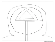 Çizim Yüz Üçgen Kırmızı Muhafız Üniforma Boyama Sayfası
