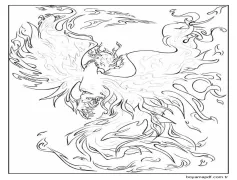 Çizmek Anka Kuşu Çocuklar için Boyama Sayfası