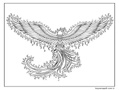 Çizmek Anka Kuşu Çocuklar için yazdırılabilir Boyama Sayfası