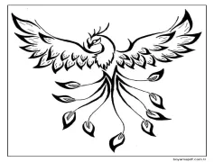 Çizmek Anka Kuşu kolay Boyama Sayfası