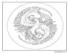 Çizmek Anka Kuşu temel Boyama Sayfası