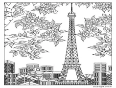 Çizmek Fransa yazdırılabilir basit Boyama Sayfası