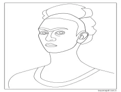 Çizmek Frida Kahlo 4 Boyama Sayfası