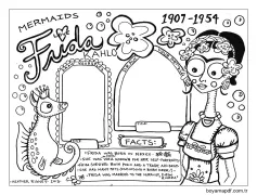 Çizmek Frida Kahlo basit Boyama Sayfası