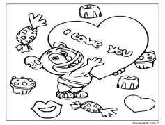 Çizmek Gummy Bears Çocuklar için yazdırılabilir Boyama Sayfası