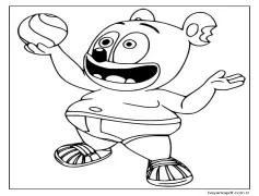 Çizmek Gummy Bears Yazdırılabilir Boyama Sayfası