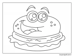 Çizmek Kawaii Yemek Boyama Sayfası