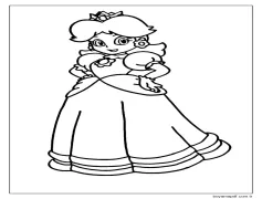 Çizmek Prenses Daisy ücretsiz yazdırılabilir basit Boyama Sayfası