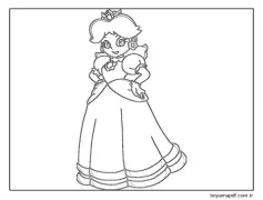 Çizmek Prenses Daisy ücretsiz yazdırılabilir kolay Boyama Sayfası