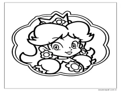 Çizmek Prenses Daisy yazdırılabilir basit Boyama Sayfası