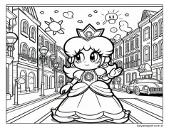 Çizmek Prenses Daisy Yazdırılabilir Boyama Sayfası