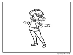 Çizmek Prenses Daisy yazdırılabilir kolay Boyama Sayfası