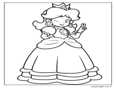 Çizmek Prenses Daisy yazdırılabilir temel Boyama Sayfası