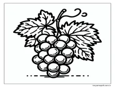 Çizmek Üzümler yazdırılabilir Boyama Sayfası
