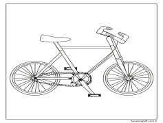 Çocuk Bisiklet Boyama Sayfası