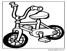 Çocuk Bisikleti Boyama Sayfası