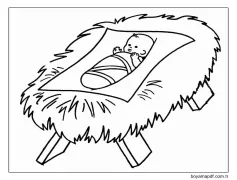 Çocuk İsa Boyama Sayfası