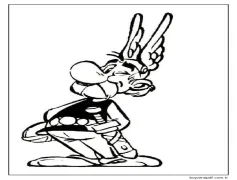 Çocuklar İçin Asteriks ve Oburiks Yazdırılabilir Boyama Sayfası