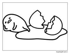 Çocuklar İçin Bedava Gudetama Boyama Sayfası