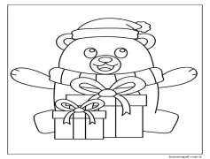 Çocuklar İçin Bedava Kutup Ayısı Boyama Sayfası