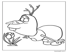 Çocuklar İçin Bedava Olaf Boyama Sayfası