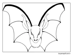 Çocuklar İçin Bedava Yarasa Boyama Sayfası