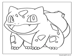 Çocuklar için Bulbasaur Boyama Sayfası