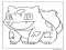 Çocuklar için Bulbasaur Boyama Sayfası