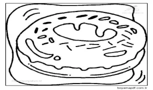 Çocuklar İçin Donut Boyama Sayfası