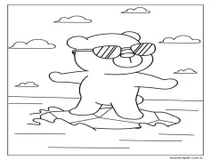 Çocuklar İçin Kutup Ayısı Boyama Sayfası