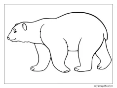 Çocuklar İçin Kutup Ayısı Yazdırılabilir Boyama Sayfası
