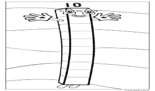 Çocuklar İçin Numberblocks Boyama Sayfası