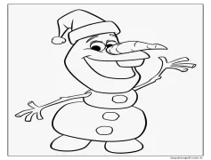 Çocuklar İçin Olaf Boyama Sayfası