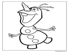 Çocuklar İçin Olaf Yazdırılabilir Boyama Sayfası