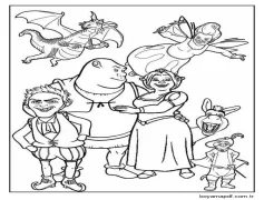 Çocuklar için Şrek Boyama Sayfası