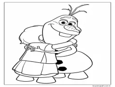Çocuklar İçin Ücretsiz Olaf Boyama Sayfası