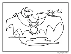 Çocuklar İçin Yarasa Boyama Sayfası