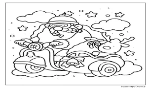 Çocuklar İçin Yazdırılabilir Coco Wyo Boyama Sayfası