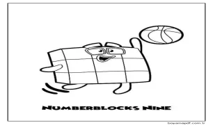 Çocuklar İçin Yazdırılabilir Numberblocks Boyama Sayfası